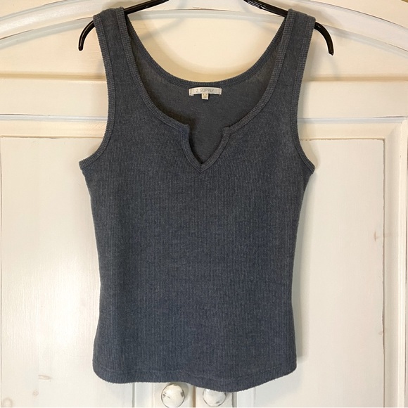 Z Supply Sneak Peek Brushed Rib Tank - Dark Grey - Picture 5 of 10